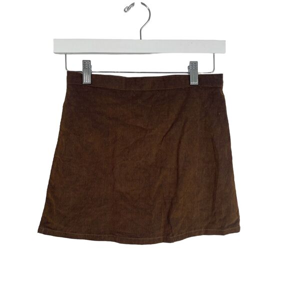 A.T.U.N Brown Button Front Skirt Western Rodeo Preppy Girls Youth 8-9 - Picture 3 of 6